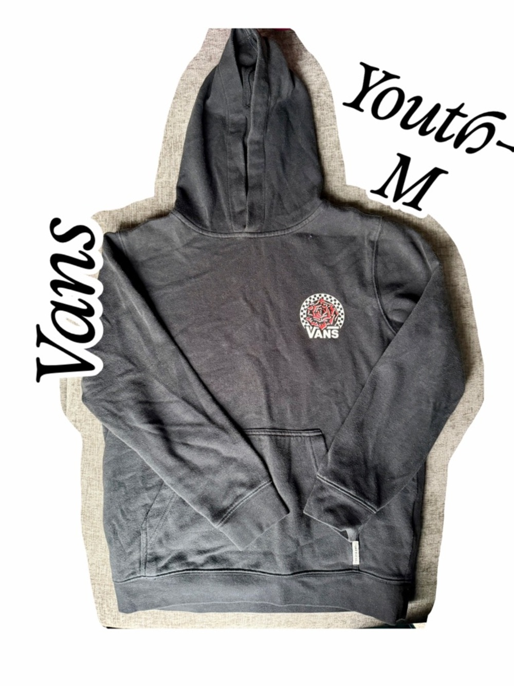 Vans Black Crewneck Hoodie- Tween